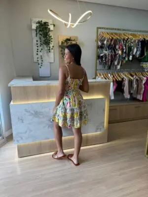 VESTIDO CURTO FLORAL BELA - Imagem 3