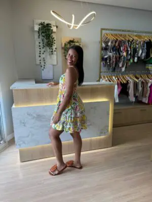 VESTIDO CURTO FLORAL BELA - Imagem 2