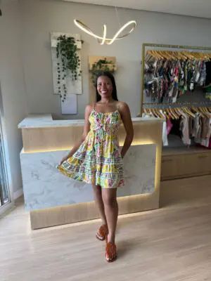 VESTIDO CURTO FLORAL BELA