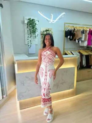 VESTIDO MIDI COQUEIRO MAJESTOSO