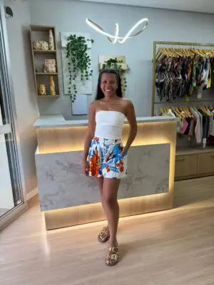 SHORT ESTAMPADO GAROTA JAMBURANA