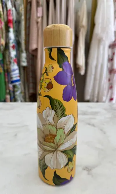 GARRAFA FARM GLUB GLUB 500ML PÁSSARO EM FLOR AMARELA