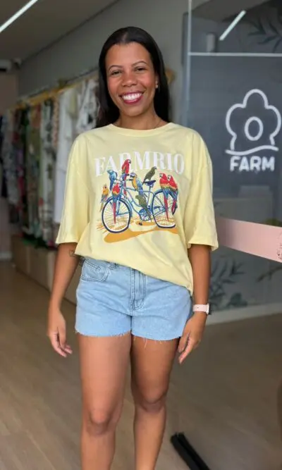 T-SHIRT MÉDIA BICICLETA AVES