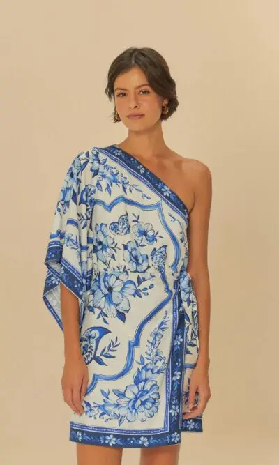 VESTIDO OMBRO SÓ JARDIM DE PORCELANA