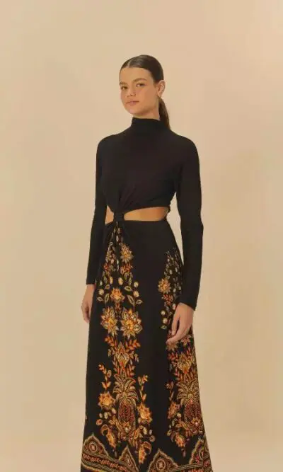 VESTIDO CROPPED FLORA ABACAXI