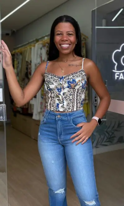 BLUSA ALCINHA JARDIM CHINTZ