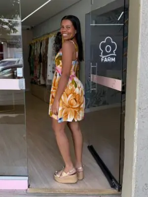 VESTIDO CURTO FLORAL REBECA - Imagem 3