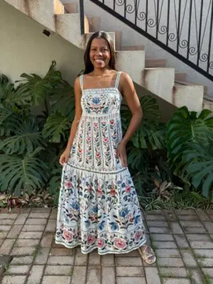 VESTIDO LONGO JARDIM BELEZA