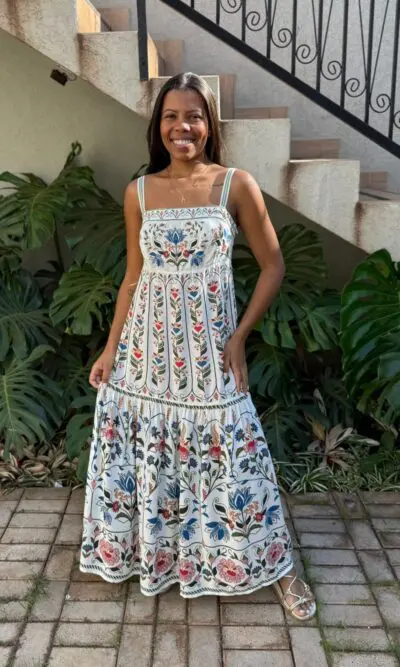 VESTIDO LONGO JARDIM BELEZA