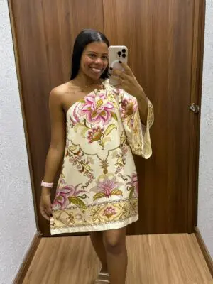 VESTIDO CURTO JARDIM MAJESTOSO
