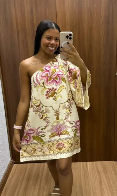 VESTIDO CURTO JARDIM MAJESTOSO