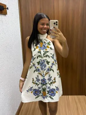 VESTIDO CURTO FLORAL PENELOPE