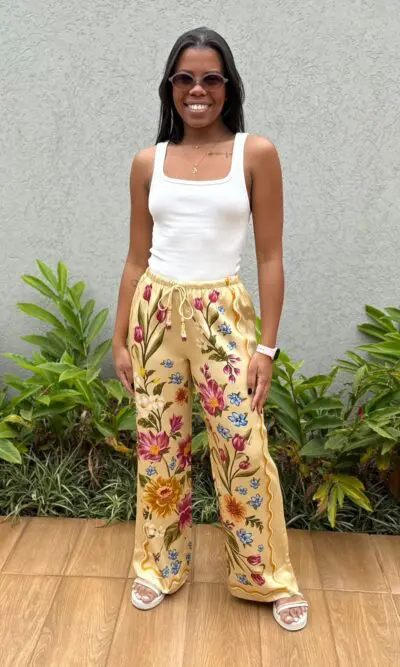 CALÇA FLORAL MARI