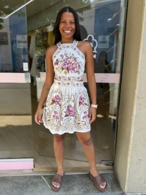 VESTIDO CURTO POESIA DE FLOR
