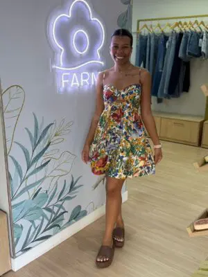 VESTIDO CURTO CAMPONESA