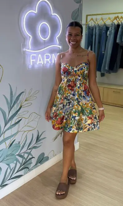 VESTIDO CURTO CAMPONESA