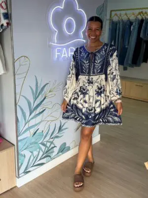 VESTIDO CURTO NINA AZUL