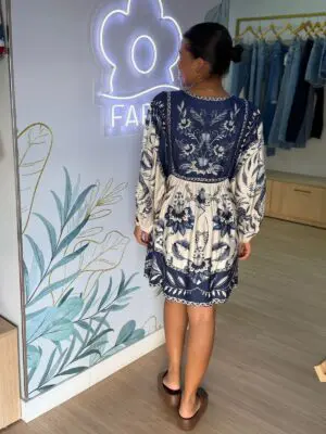 VESTIDO CURTO NINA AZUL - Imagem 2