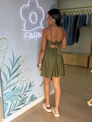 VESTIDO CURTO MAXI ESTRELICIA VERDE - Imagem 2