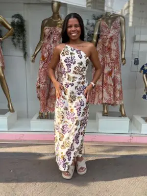 VESTIDO LONGO ALÇA ROMANCE DE UVA