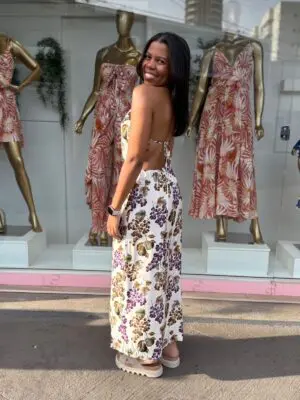 VESTIDO LONGO ALÇA ROMANCE DE UVA - Imagem 2
