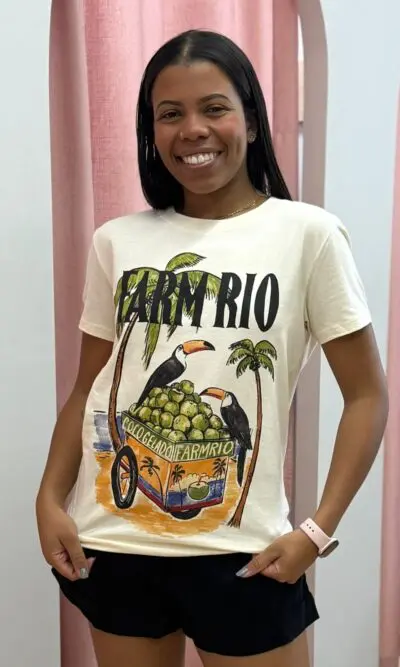 T-SHIRT FIT FARM RIO COCO GELADO