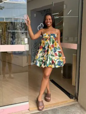 VESTIDO CURTO BALONE TROPICALZINHO