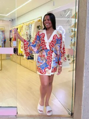 VESTIDO CURTO REALEZA DO MAR