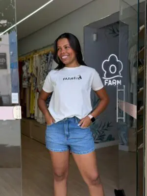 T-SHIRT FIT FARMRIO TUCANINHO OFF WHITE