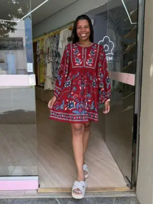 VESTIDO CURTO LENÇO NAUTICO