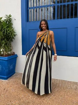 VESTIDO OMBRO SÓ LEQUE DE TUCANO - Imagem 3