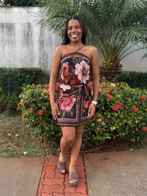 VESTIDO CURTO FLORAL CLEO