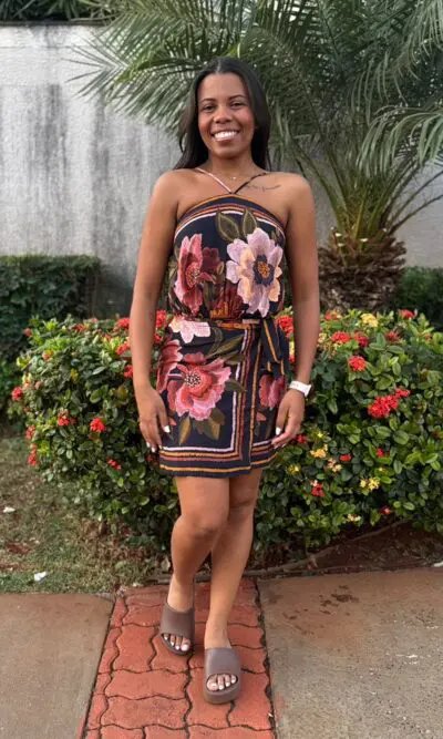 VESTIDO CURTO FLORAL CLEO