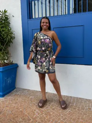 VESTIDO OMBRO SÓ LENÇO FLORAL TALITA