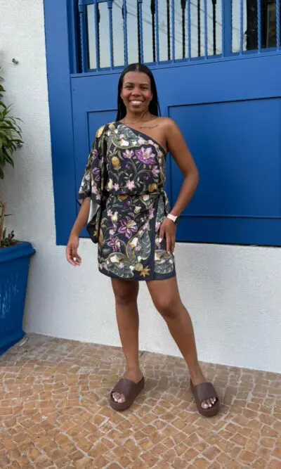 VESTIDO OMBRO SÓ LENÇO FLORAL TALITA