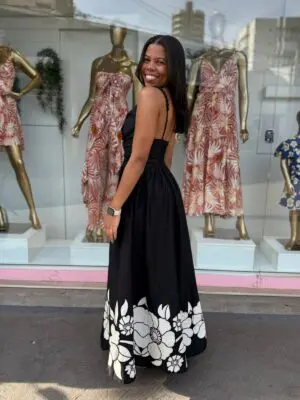 VESTIDO BORDADO FLOR DA NOITE - Imagem 2