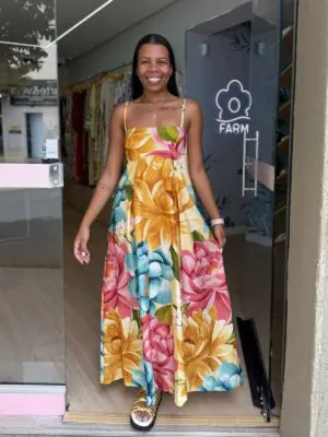 VESTIDO CROPPED FLORAL REBECA