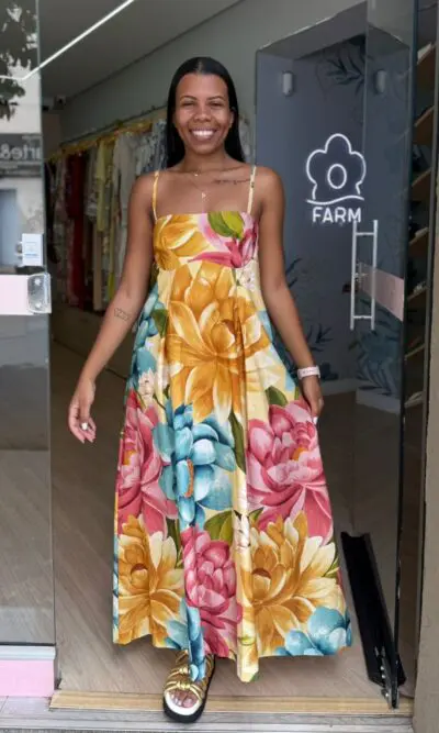 VESTIDO CROPPED FLORAL REBECA