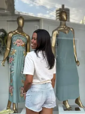 SHORT JEANS LISTRADO MARIA FILÓ - Imagem 2