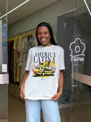 T-SHIRT MÉDIA AMÉRICA LATINA OFF WHITE
