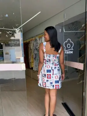 VESTIDO CURTO TROPICAL VINTAGE - Imagem 3