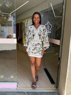 VESTIDO CURTO FLORESTA DOCE