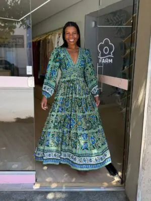 VESTIDO CROPPED AZULEJO FLORIDO