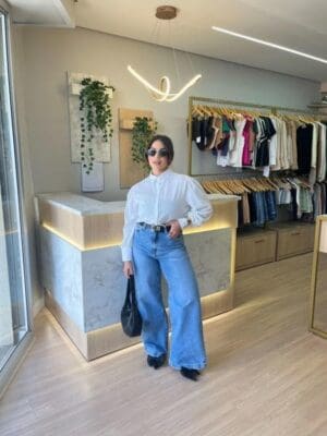 CALÇA WIDE LEG JEANS ALLS