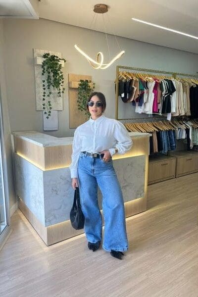 CALÇA WIDE LEG JEANS ALLS