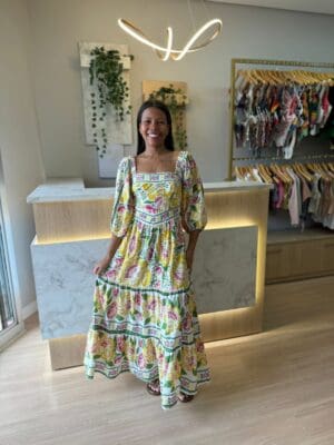 VESTIDO LONGO FLORAL BELA