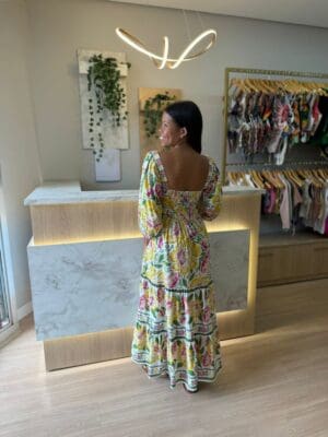 VESTIDO LONGO FLORAL BELA - Imagem 2