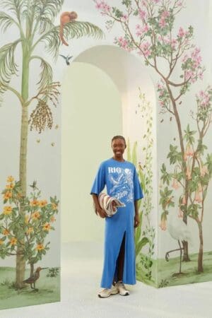 VESTIDO CROPPED AZUL CARIBE