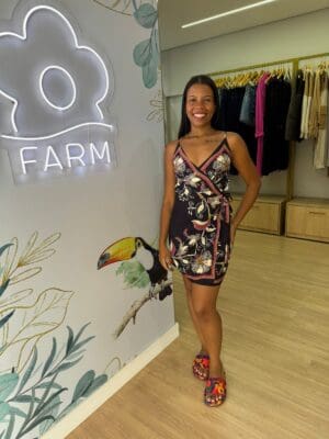 VESTIDO CURTO LENÇO LIA