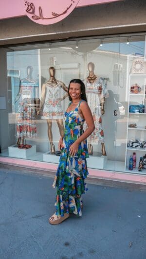 VESTIDO LONGO BABADOS ILHA DA NOITE - Imagem 2